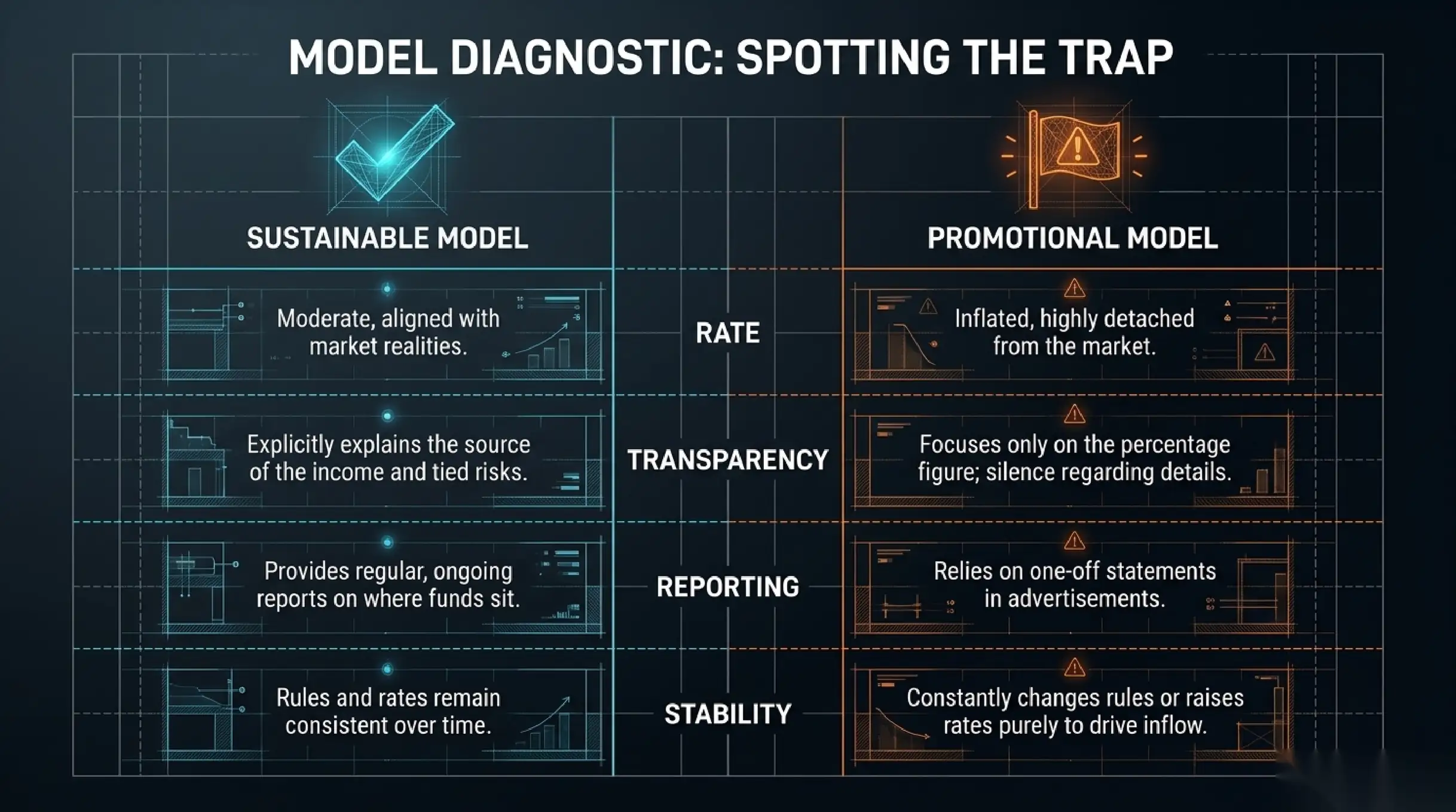 How to tell a sustainable model from a promotional one