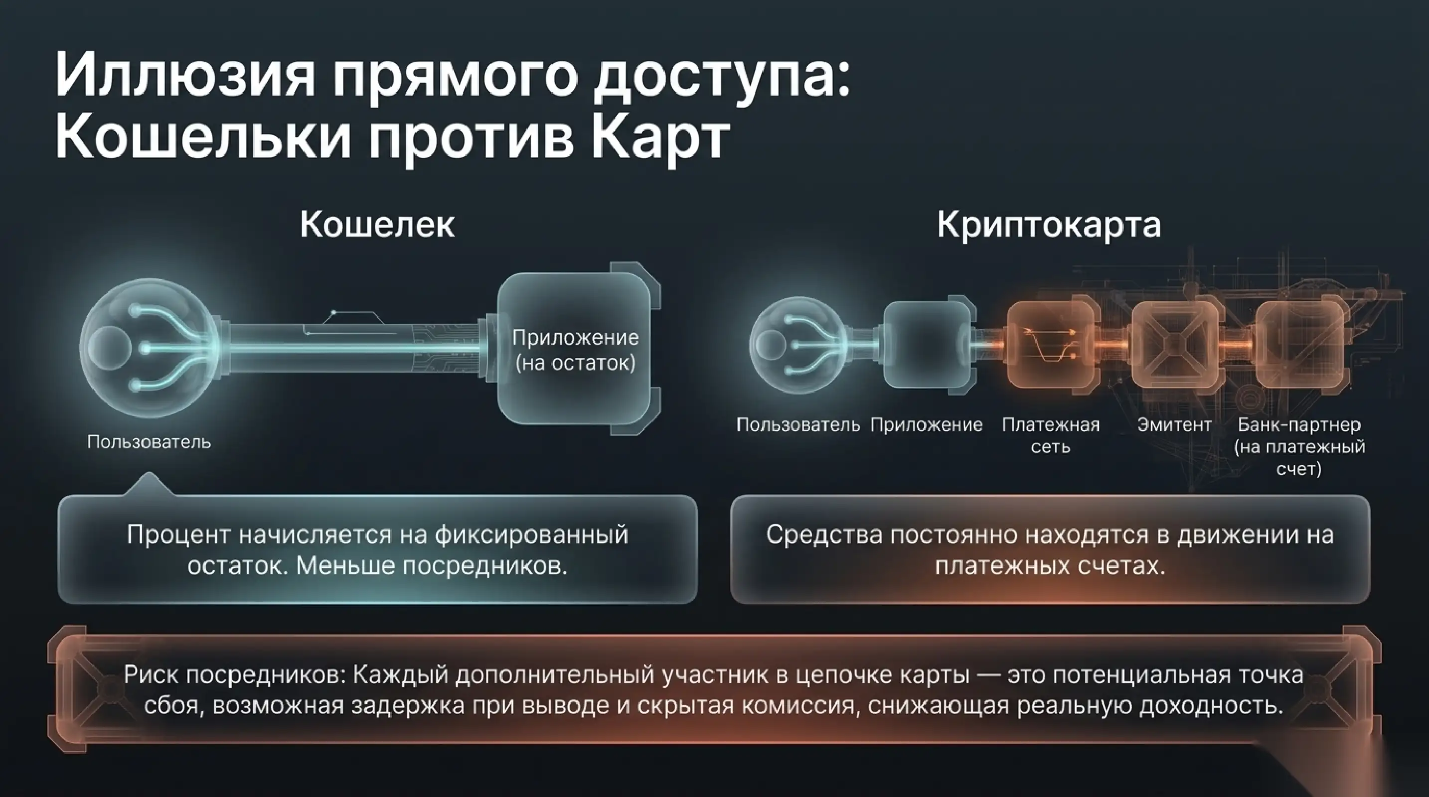Разница между кошельком и картой