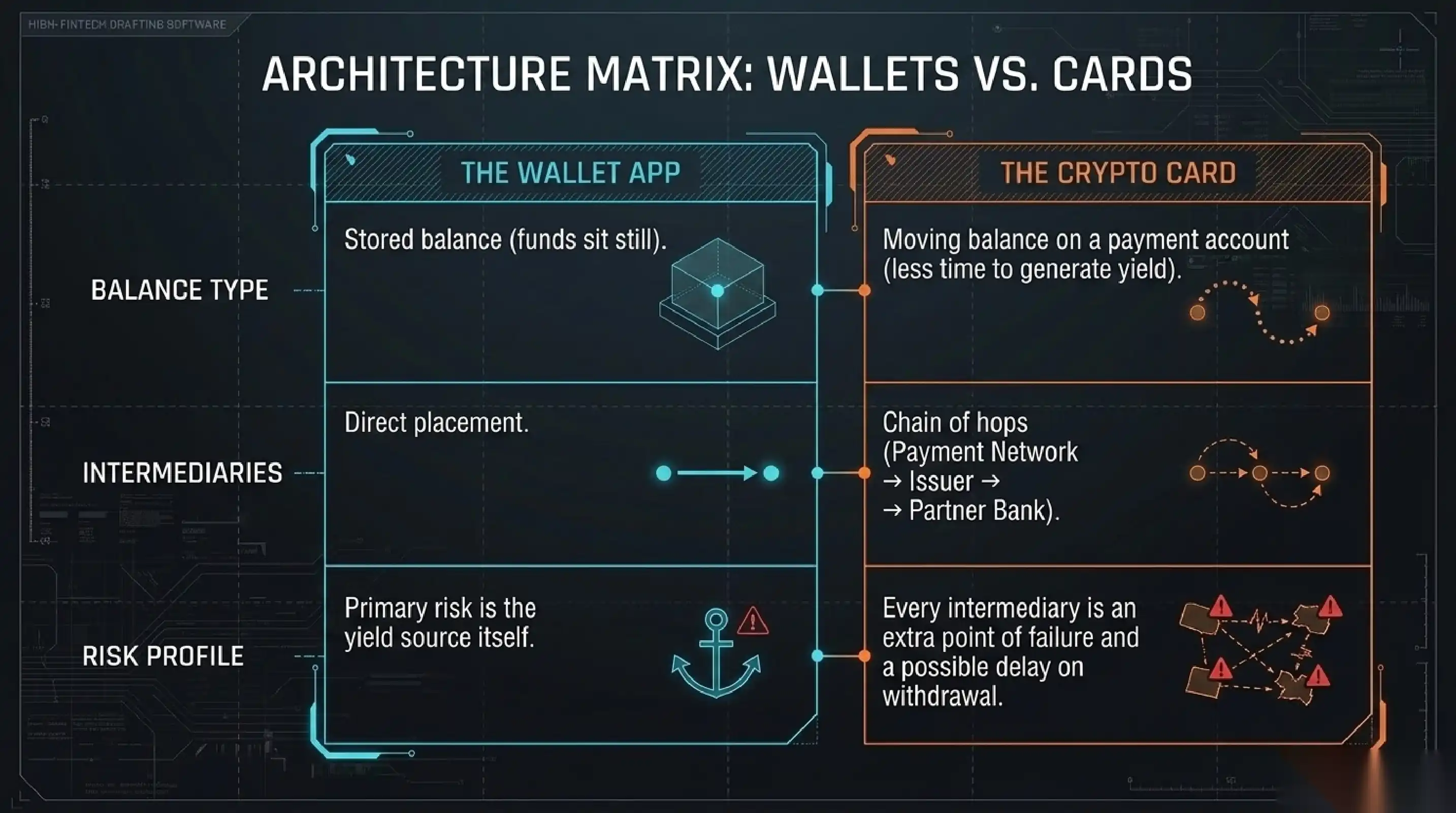 The difference between a wallet and a card