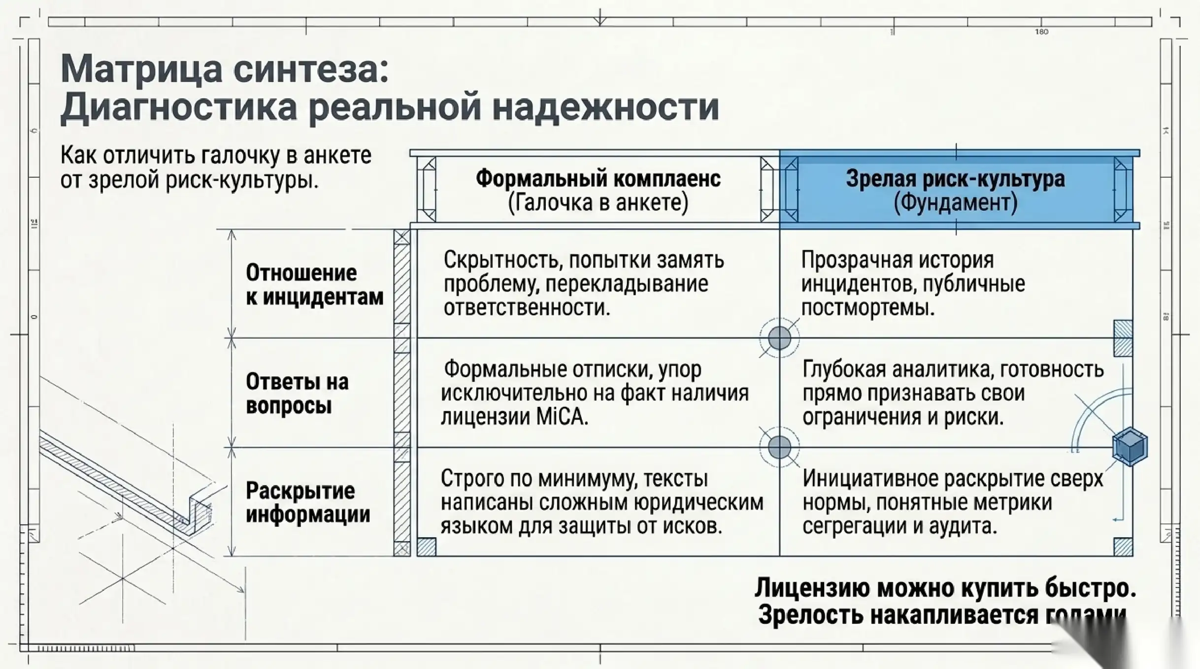 Как отличить формальное соответствие от зрелого
