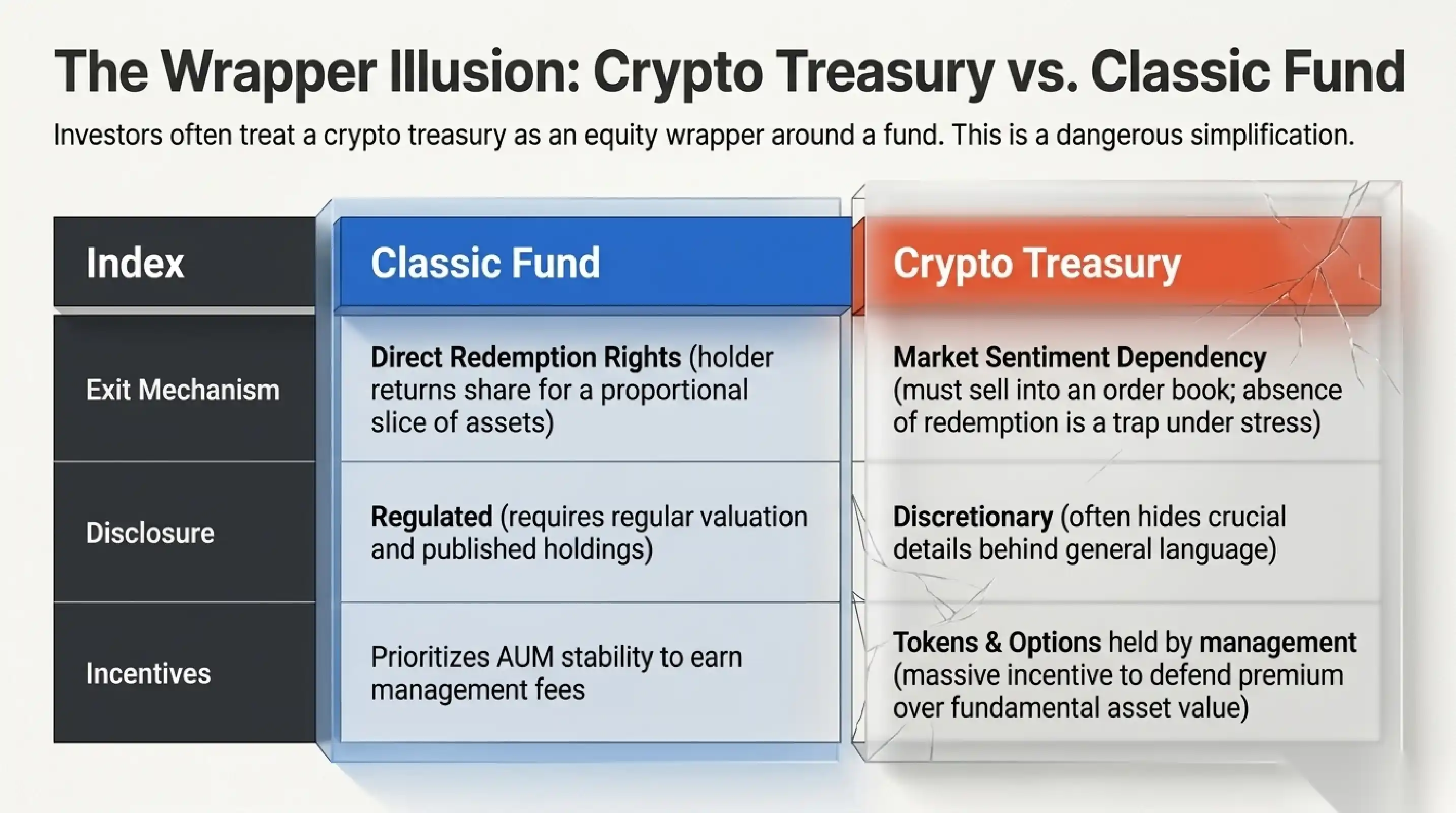 Why a treasury is not the same as a fund