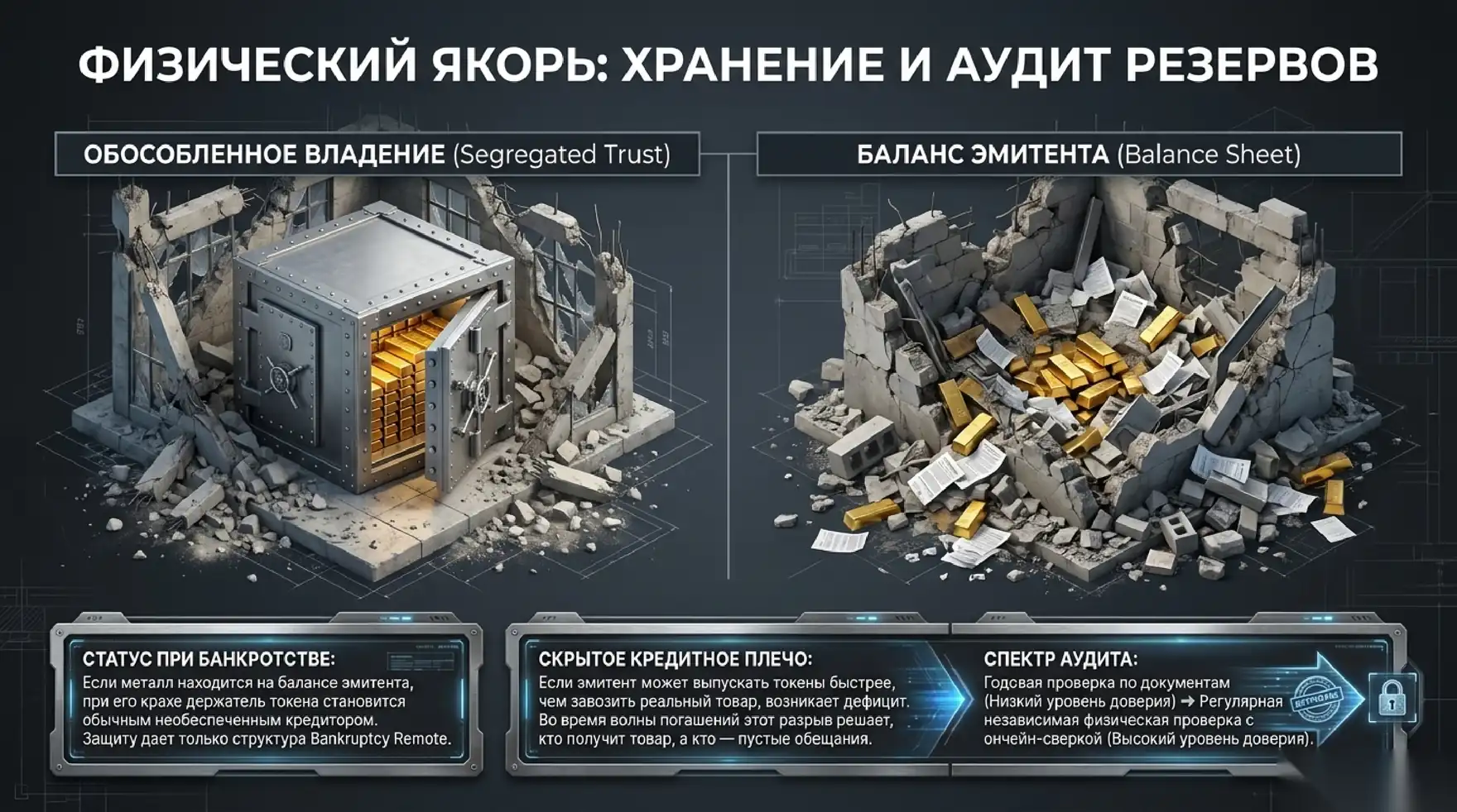 Склад, кастоди и аудит резервов