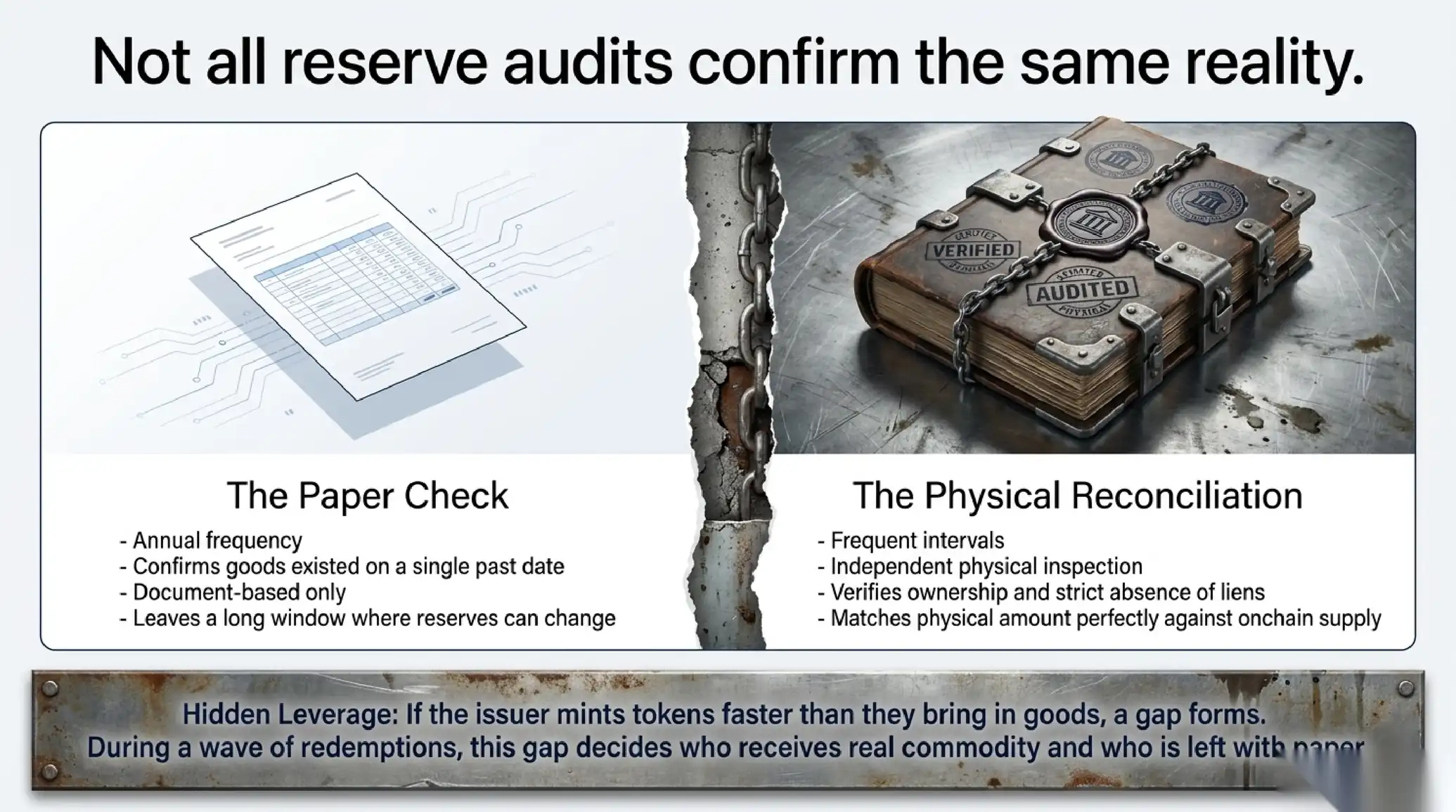 Custodian, audit and the real warehouse